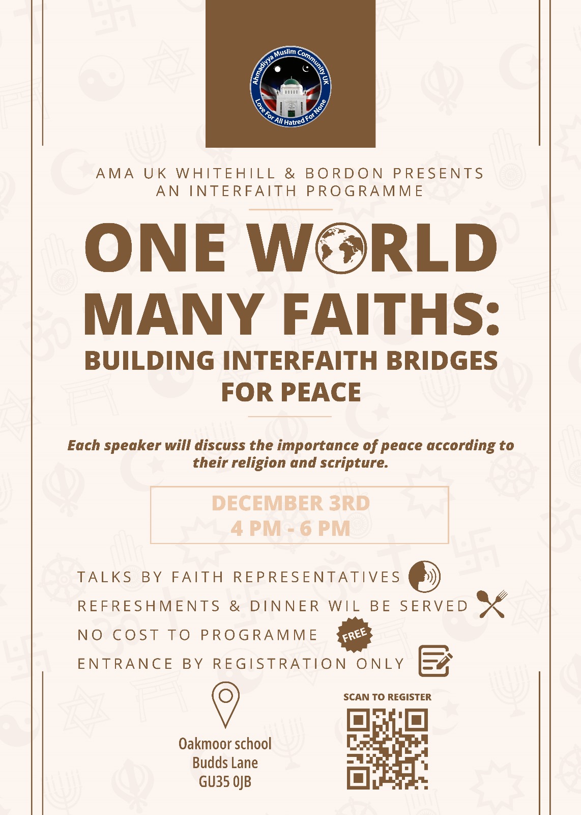 One World, Many Faiths Dinner